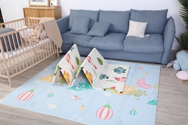 Large Double Sided Play Mat. Soft Thick Floor for Nursery