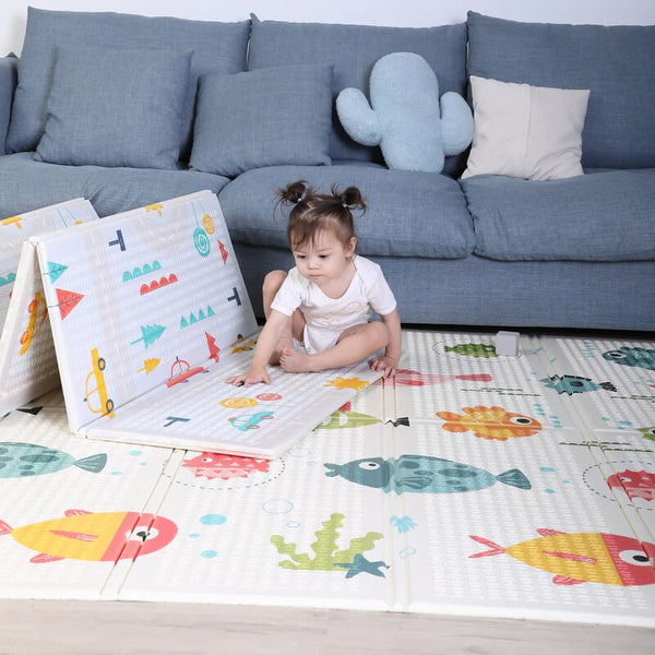 Large Double Sided Play Mat. Soft Thick Floor for Nursery